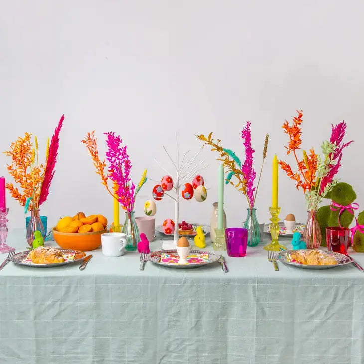 Yellow Glass Candlestick Holder - Home Décor Talking Tables