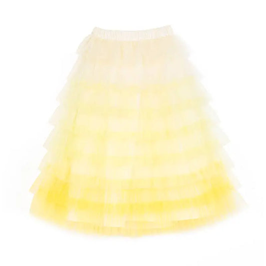 Yellow ruffled skirt Ratatam