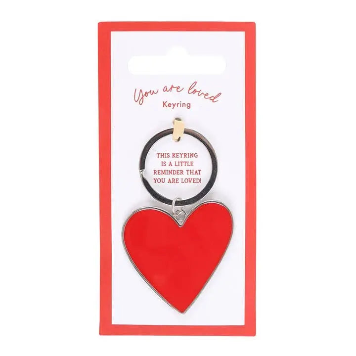 You Are Loved Valentine's Day Heart Keyring Something Different Wholesale