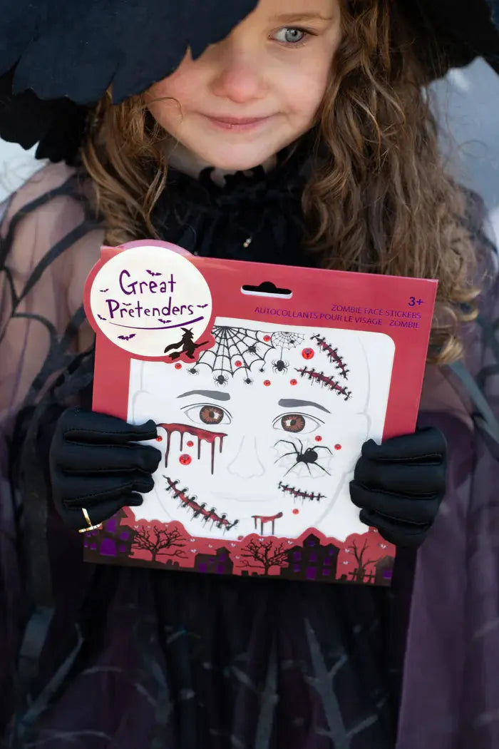 Zombie Face Stickers Great Pretenders