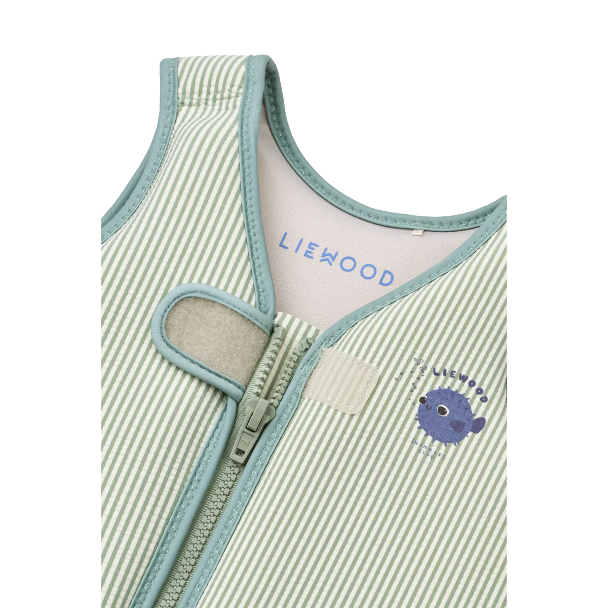 LW20739 Swim vest Dove seersucker - Peppermint Sandy 11-15 KG (Copy)
