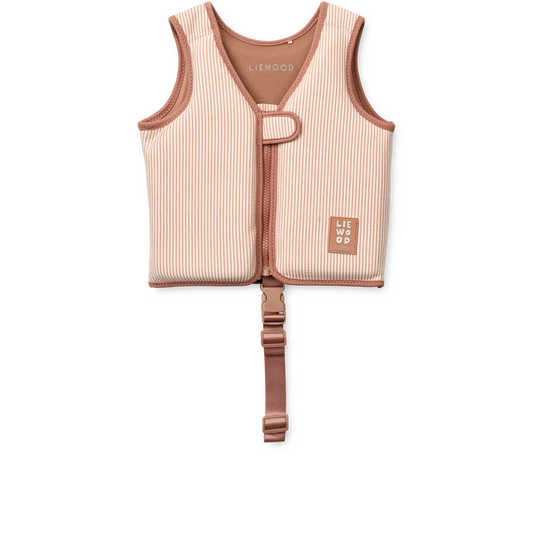 LW20739 Swim vest Dove seersucker - Stripe Pale tuscany 11-15 KG