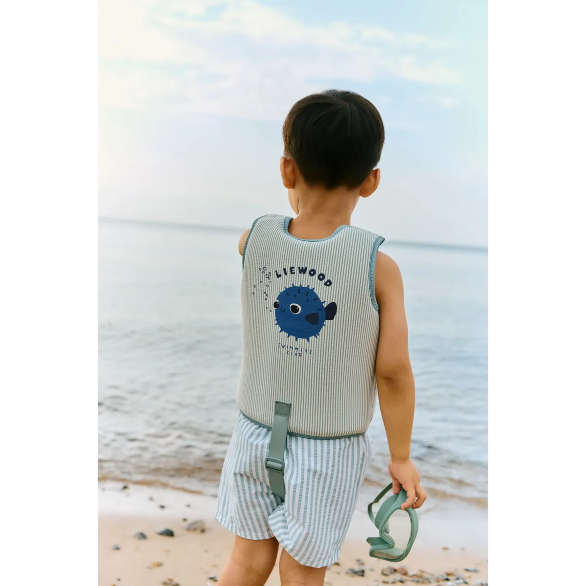 LW20739 Swim vest Dove seersucker - Peppermint Sandy 11-15 KG (Copy)
