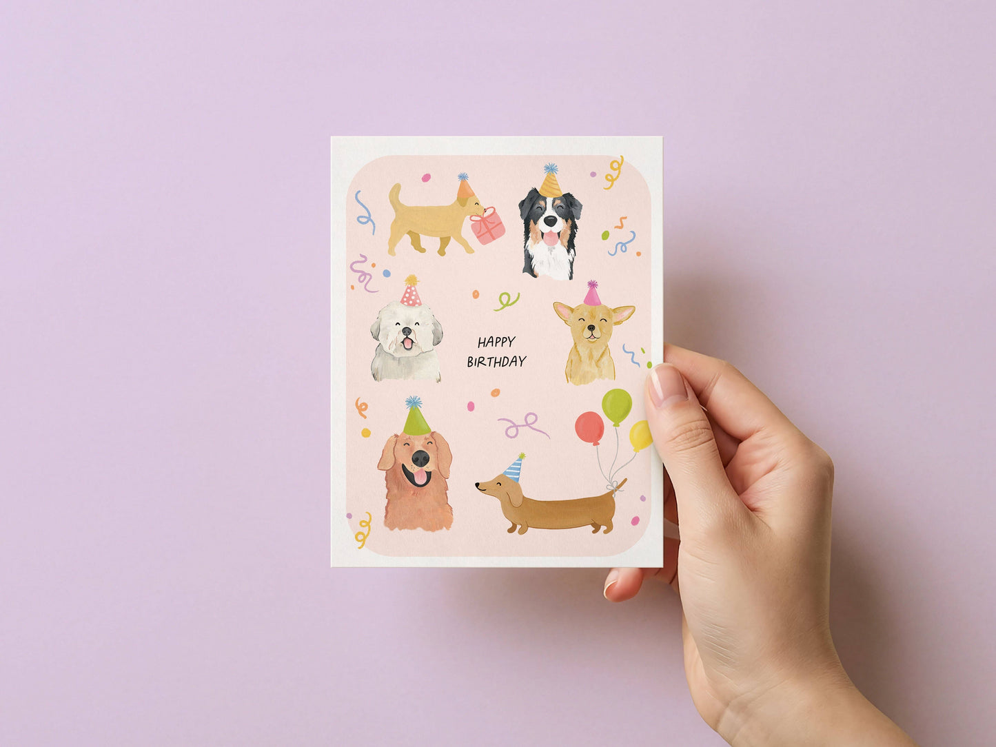 Cute Dog Birthday Greeting Card 