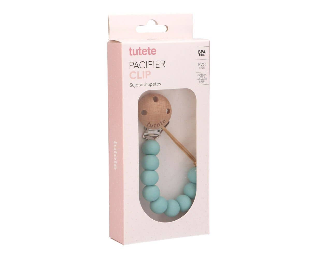 Tutete - Pure Aqua Silicone Pacifier Clip