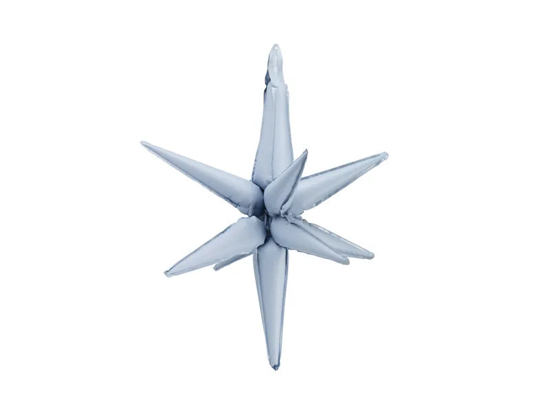 Foil balloon Star 3D, 70cm, misty blue