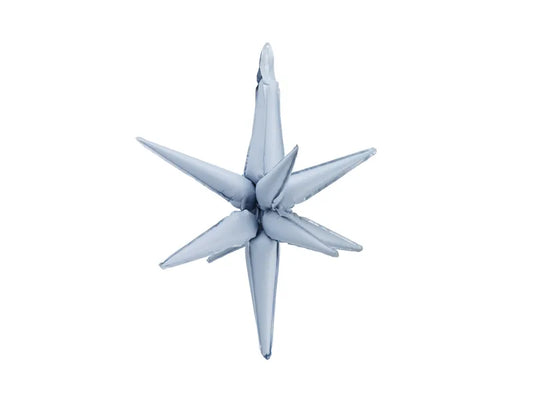 Foil balloon Star 3D, 70cm, misty blue