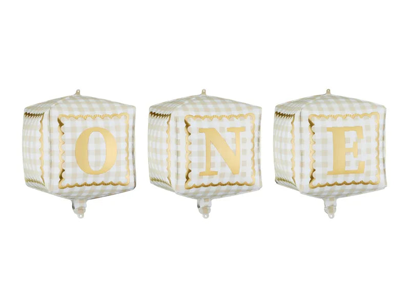 Foil balloons cubes ''One''