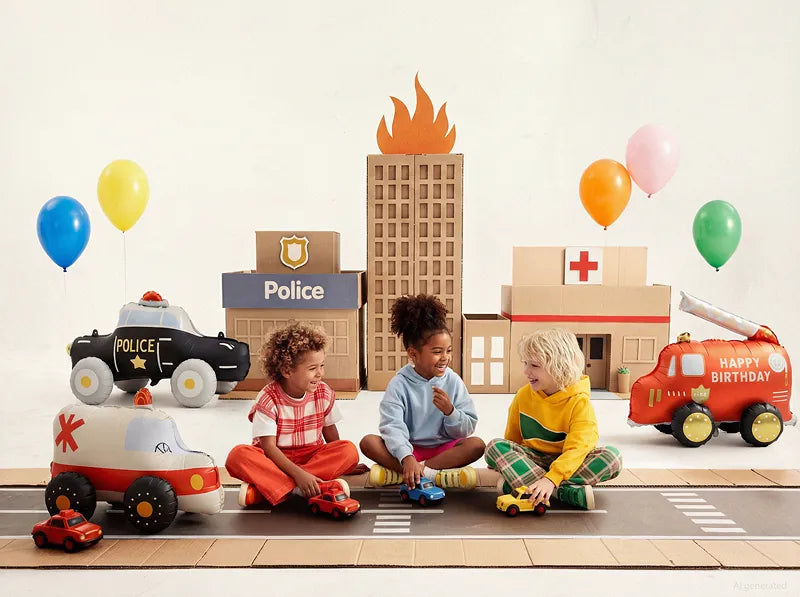 Standing foil balloon Ambulance, 68x48 cm, mix