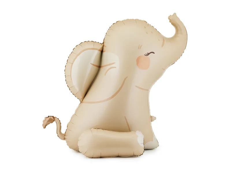 Foil balloon Elephant, 84x90 cm, beige