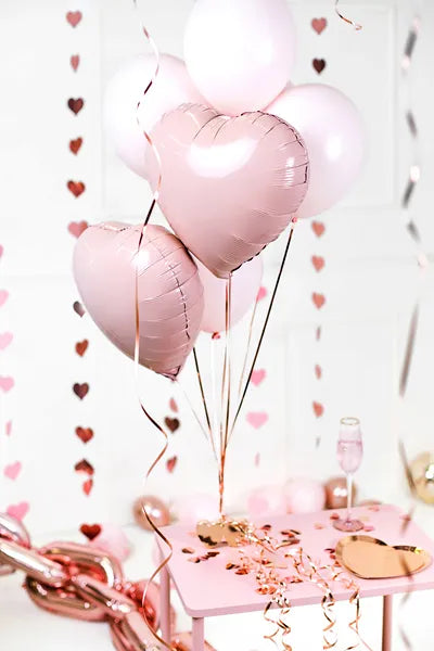 Foil balloon Heart, 45 cm, light pink