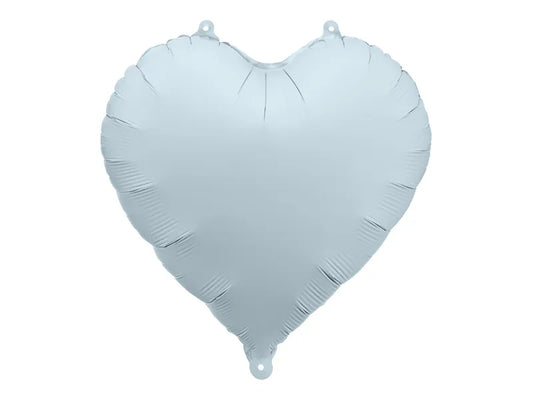 Foil balloon Heart, 45cm, misty blue