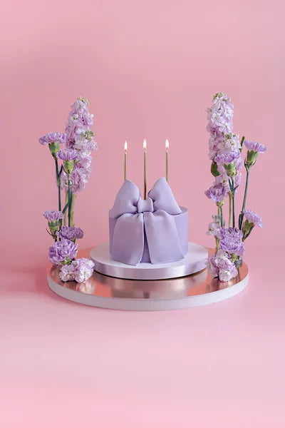 Birthday candles plain, rose gold, 14 cm
