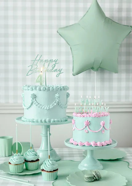 Light Green Birthday Candles