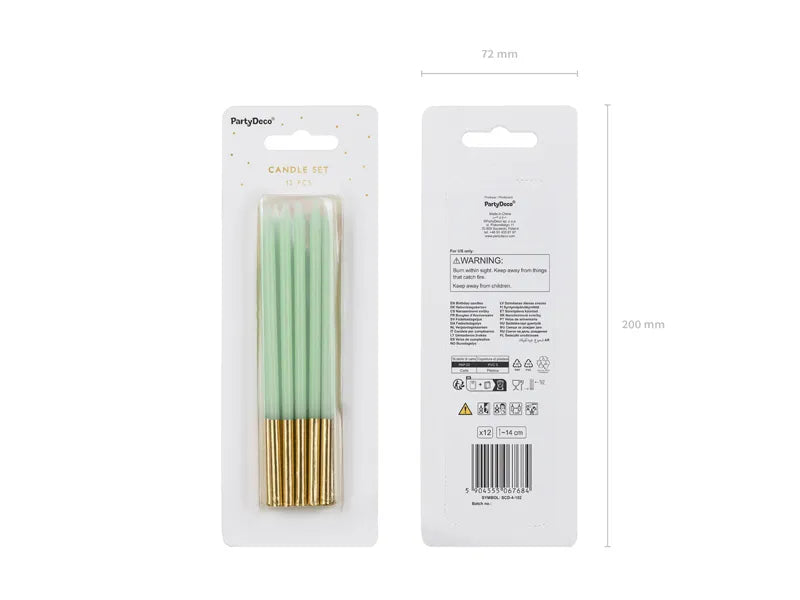 Light Green Birthday Candles