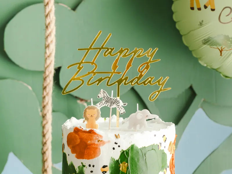 Birthday candles Safari, 3-4.2 cm, mix