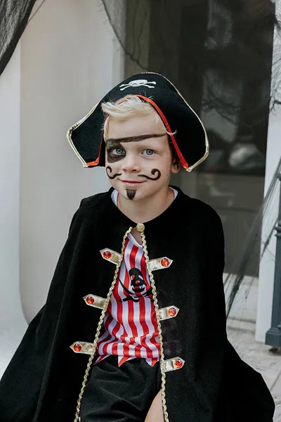 Pirate costume with cape, mix, size 116-128 cm