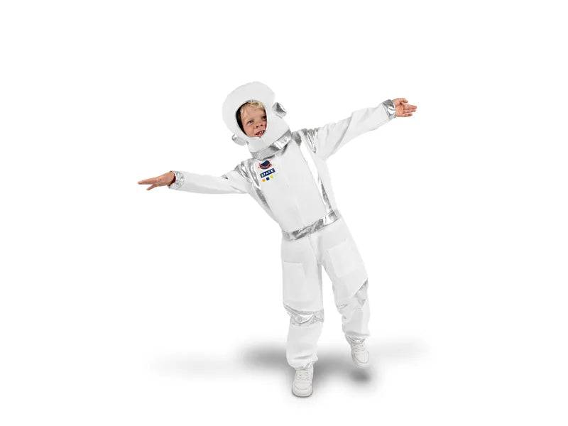 Astronaut costume, white, size 116-128 cm