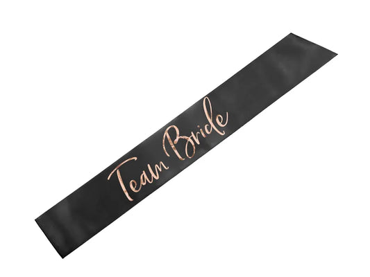 Team Bride Sash, Black, 75cm