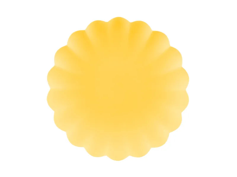 Plastic plates Frill, 22 x 22 cm, yellow