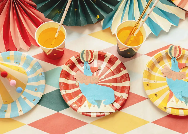 Plates Belts Circus, 18x18 cm, mix