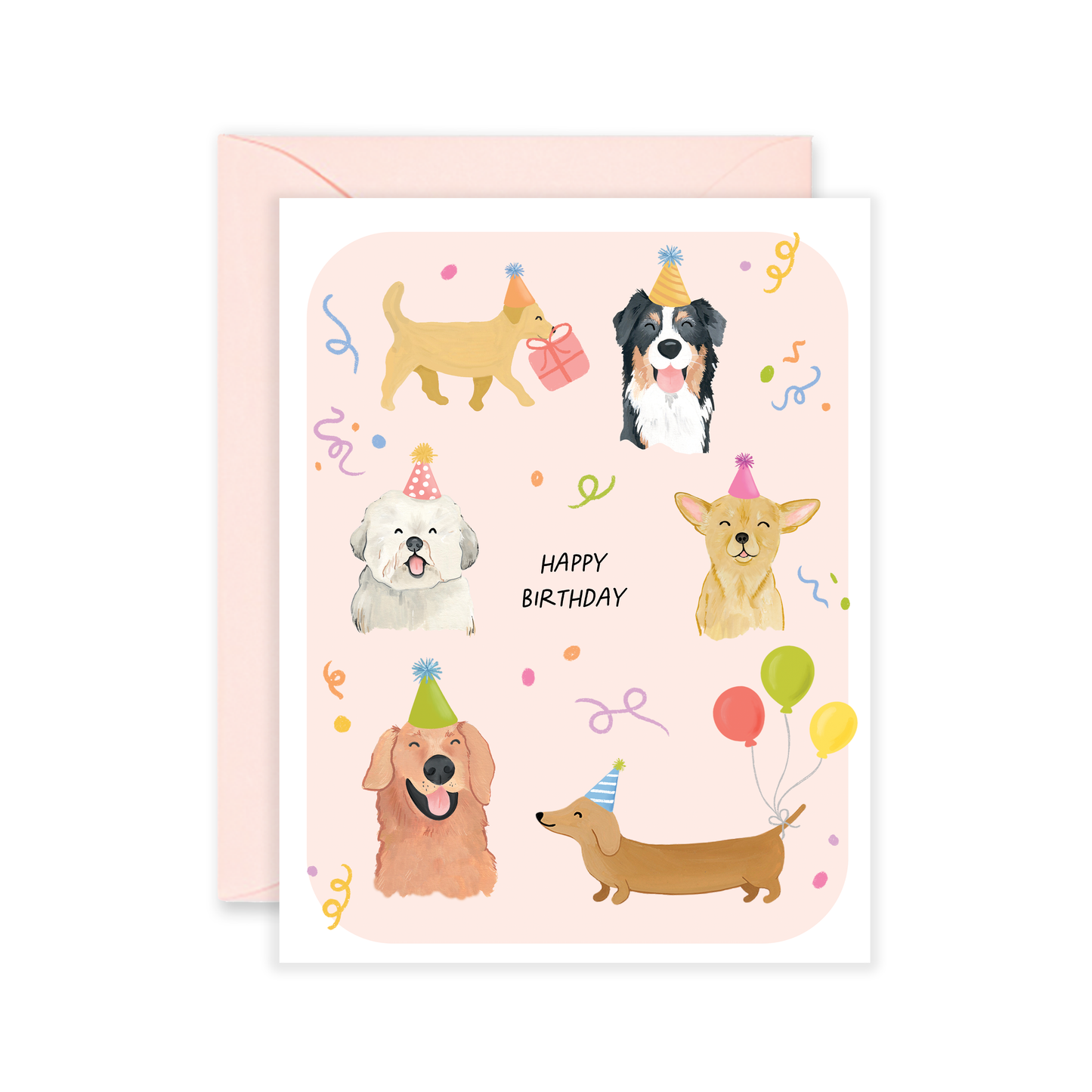 Cute Dog Birthday Greeting Card 