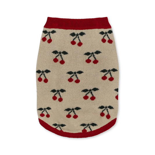 cherry knit dog vest - cherry Konges Slojd