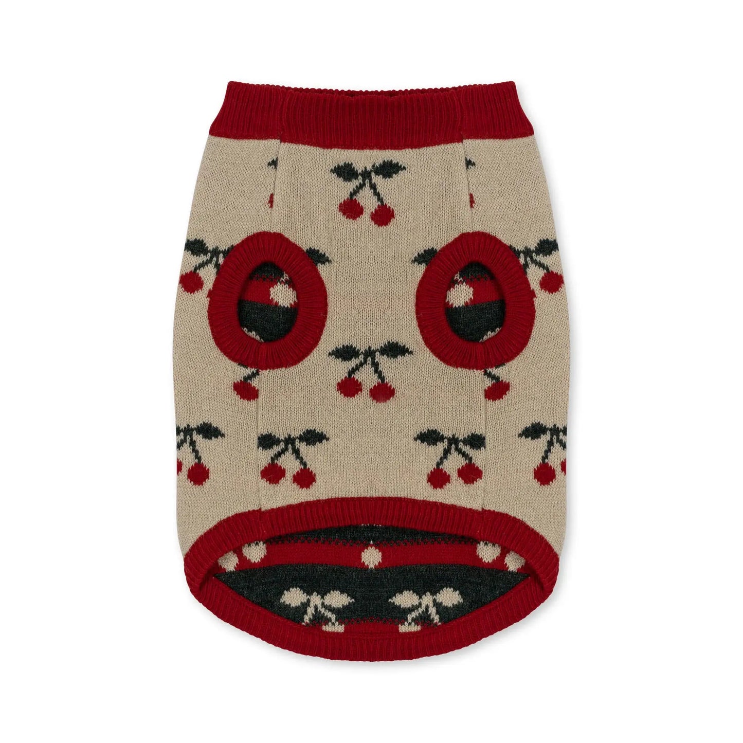 cherry knit dog vest - cherry Konges Slojd