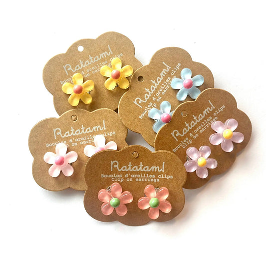 clip-on flower earrings Ratatam!