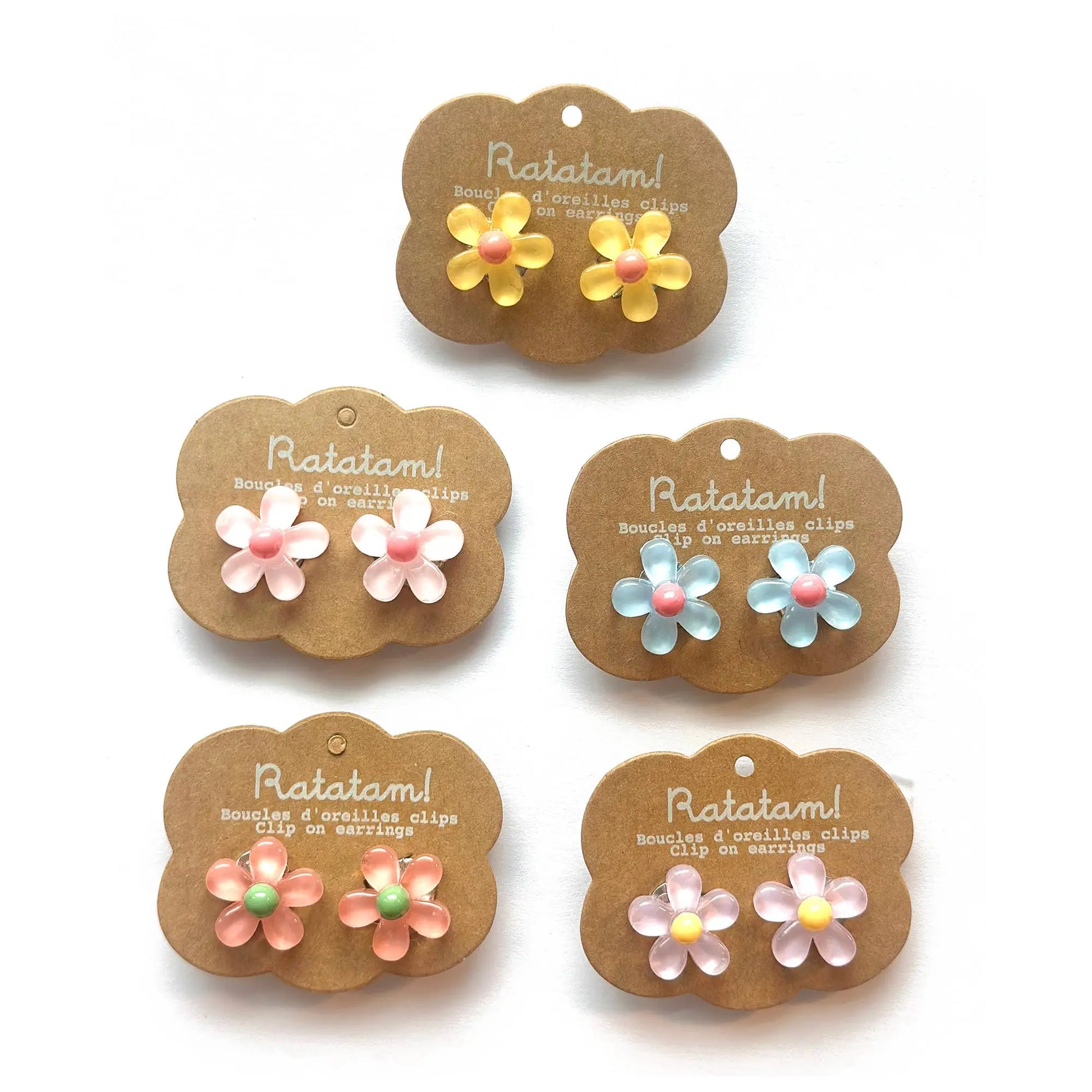 clip-on flower earrings Ratatam!
