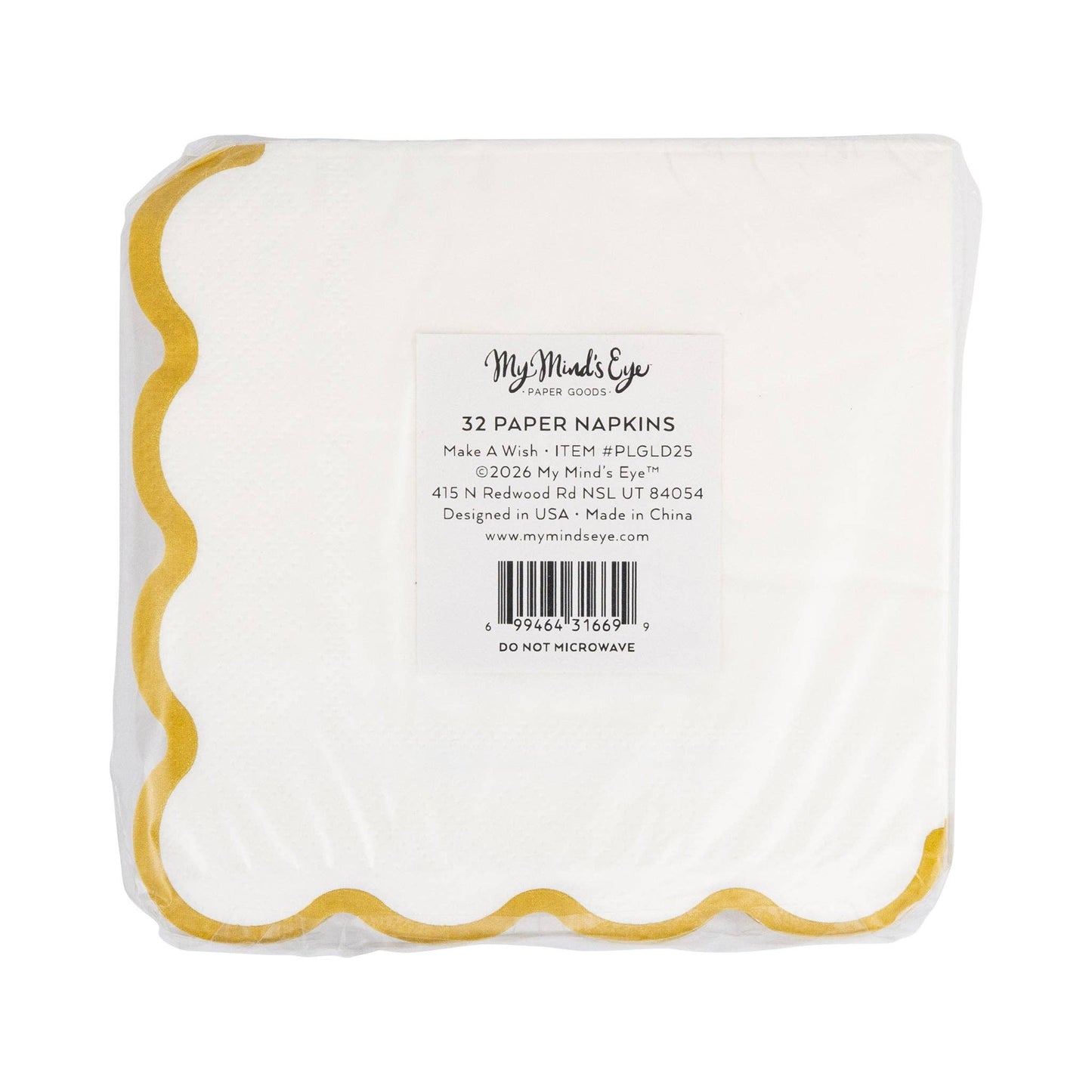 My Mind’s Eye - PLGLD25 - Make a Wish Cake Cocktail Napkin