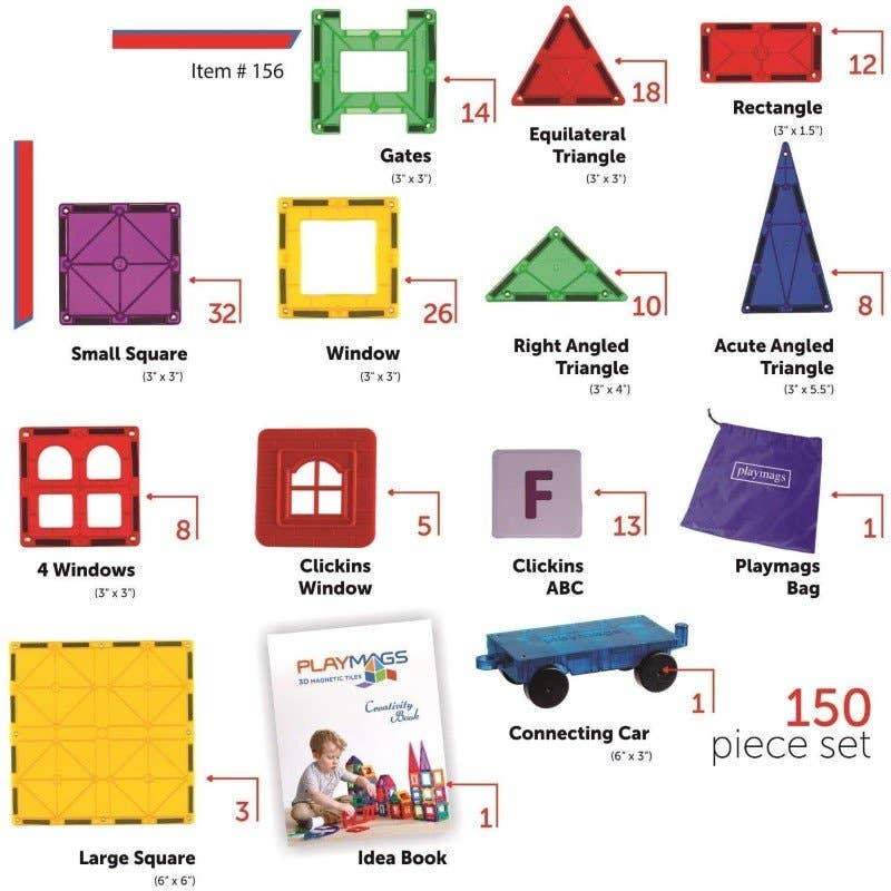 Playmags - 150 Piece Set