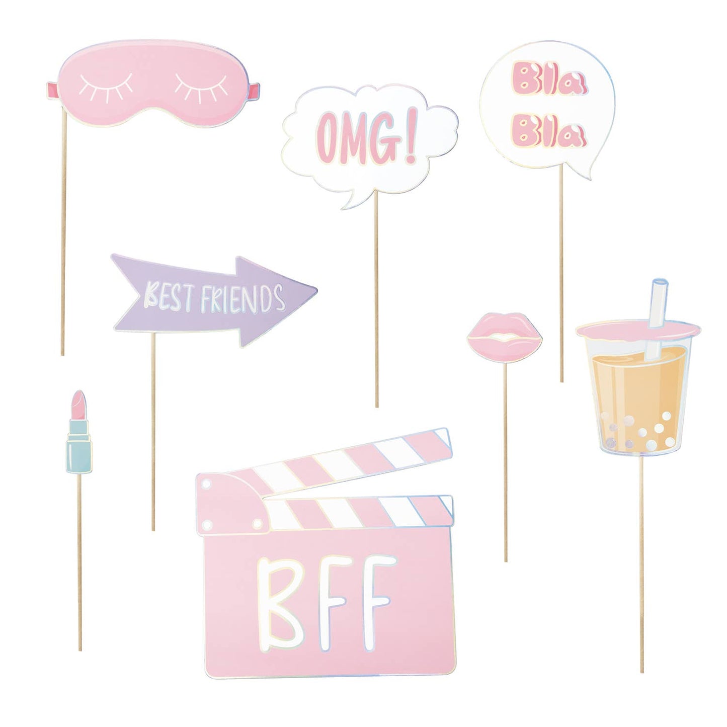 PHOTOBOOTH PAJAMA PARTY 8PCS