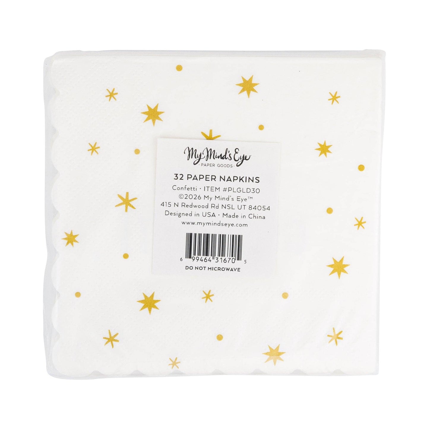 My Mind’s Eye - PLGLD30 - Calls for Confetti Cocktail Napkin