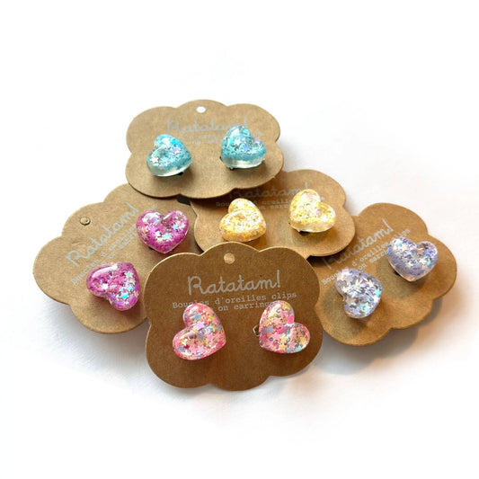 heart clip-on earrings Ratatam!