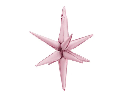 Foil balloon Star 3D, 70cm, light pink