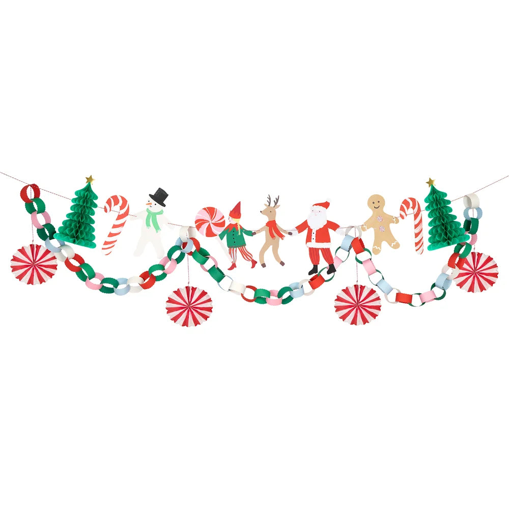 Jolly Christmas character garland set