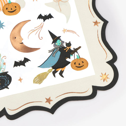 Ornate Edge Halloween Large Napkins (x 16)