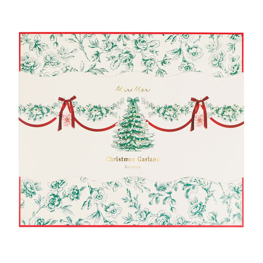 Toile de Jouy Christmas garland