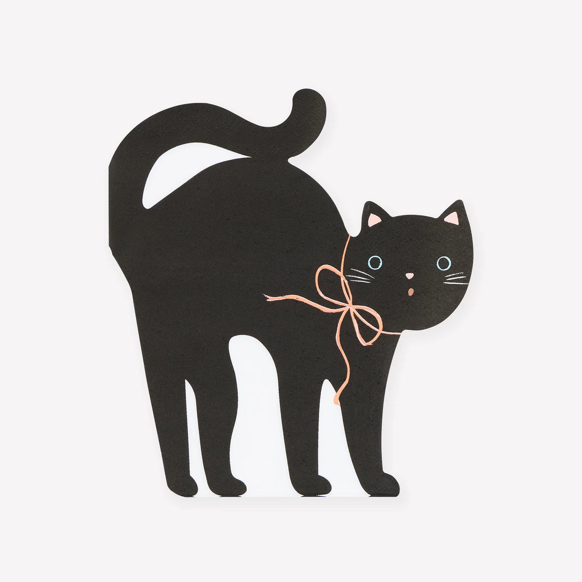 Halloween Cat Shaped Napkins (x 16)