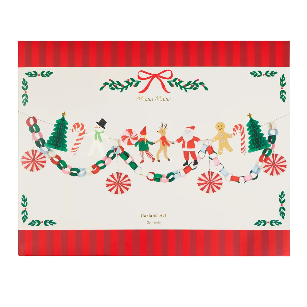 Jolly Christmas character garland set