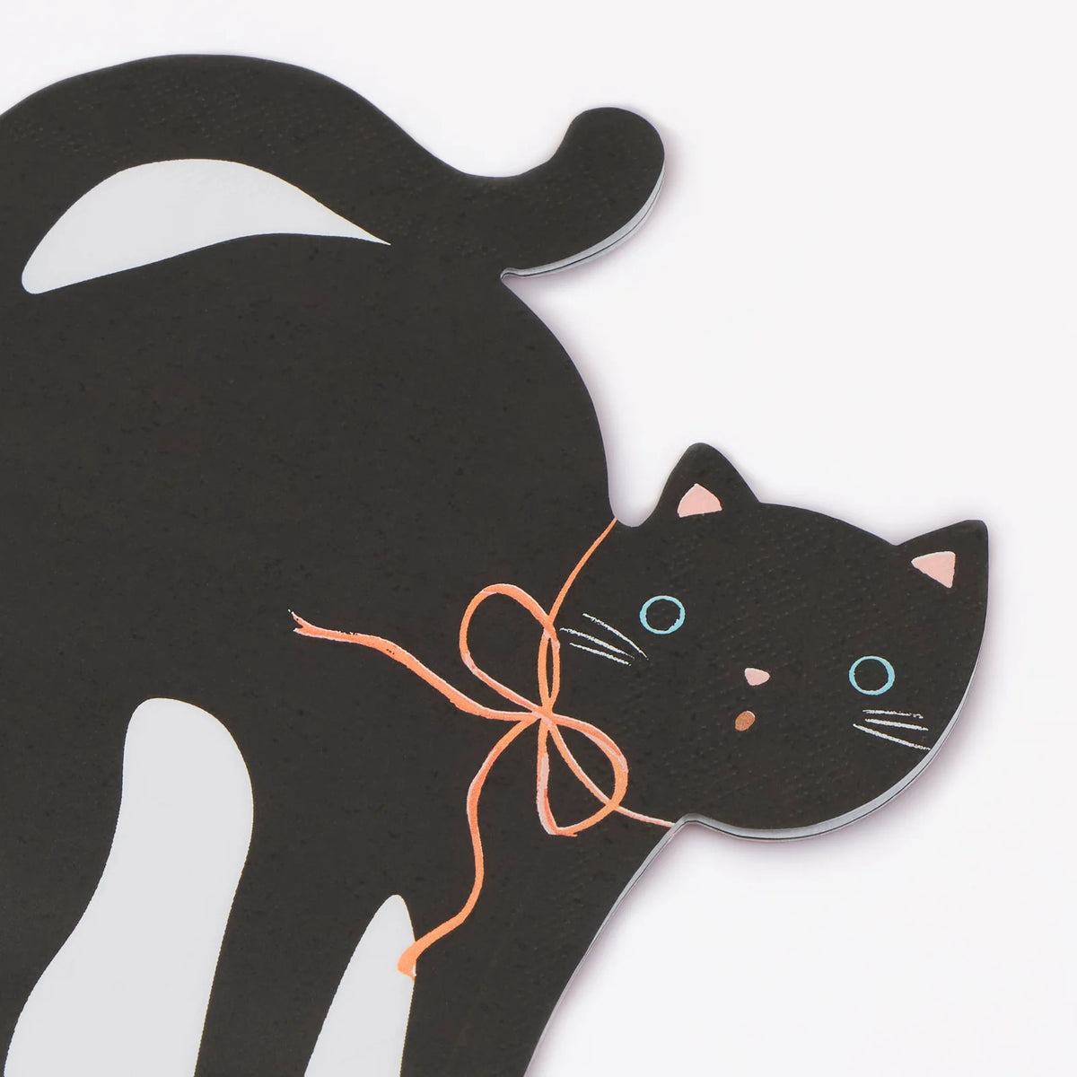 Halloween Cat Shaped Napkins (x 16)
