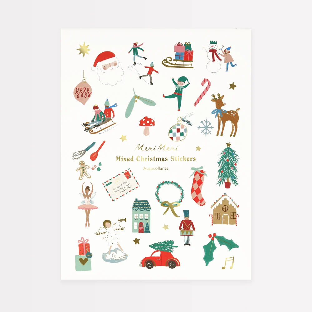 Mixed icon Christmas stickers