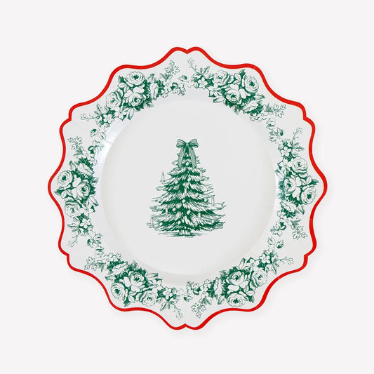 Toile de Jouy Christmas side plates
