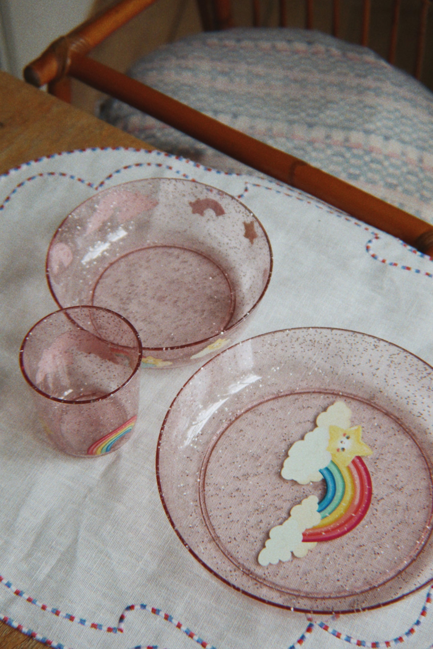 Sparkly Dinner Set - Rainbow - Konges Slojd