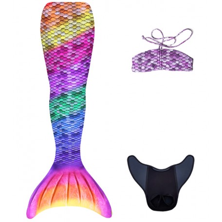 Pack Mermaid tail set - S +10years Rainbow