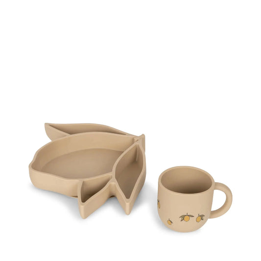 silicone lemon bowl & cup - warm clay Konges Slojd