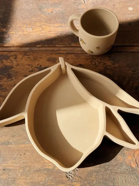 silicone lemon bowl & cup - warm clay Konges Slojd