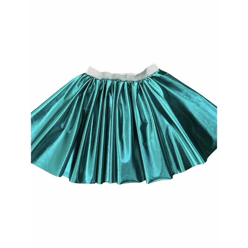 the Elastic Green Metallic Skirt Ratatam