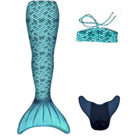 Pack Mermaid tail set - S +10years Turquoise